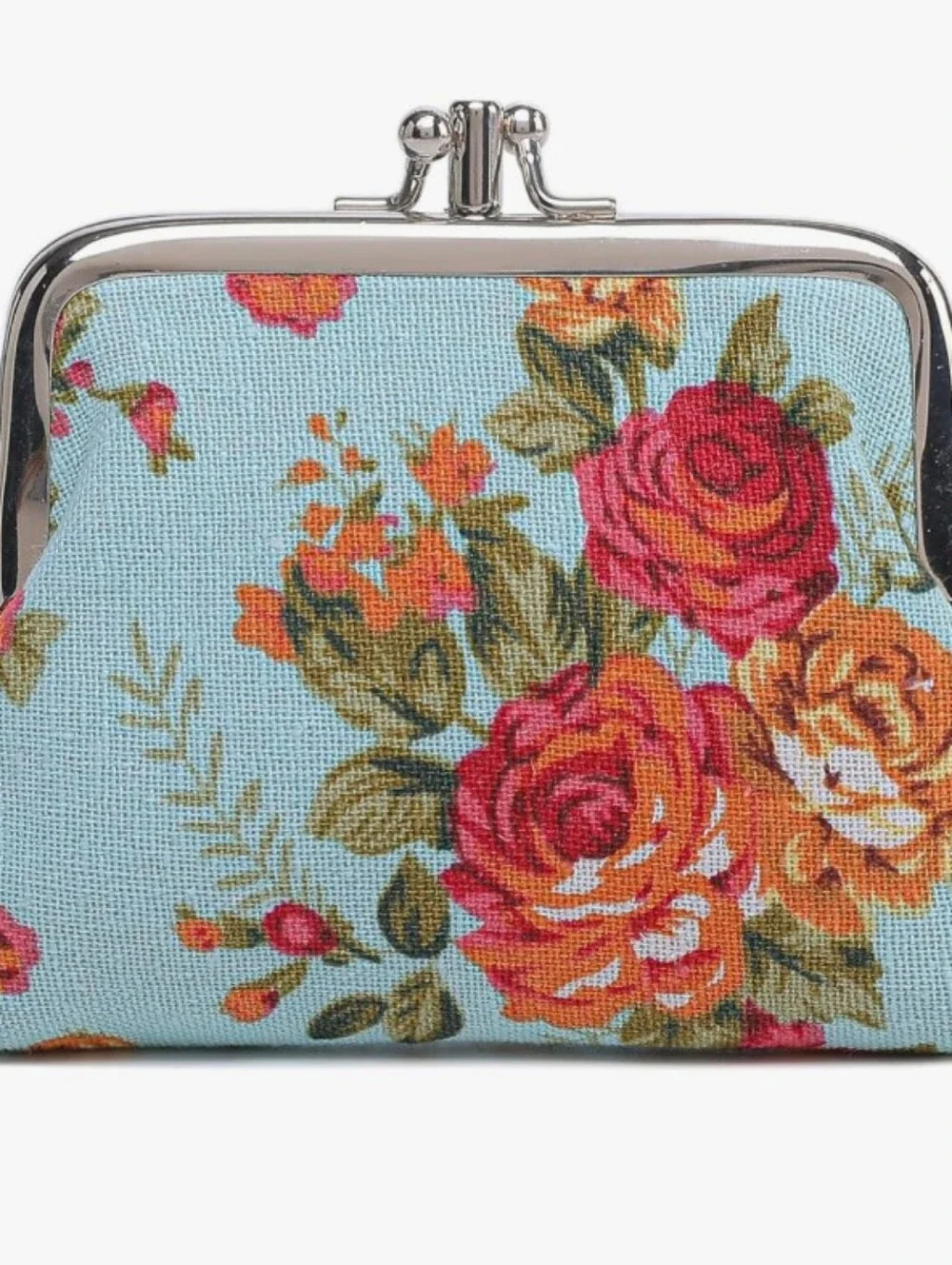 💙 2 For $40 Vintage Floral Kiss Lock Coin Purse  Pocket Change Pouch
